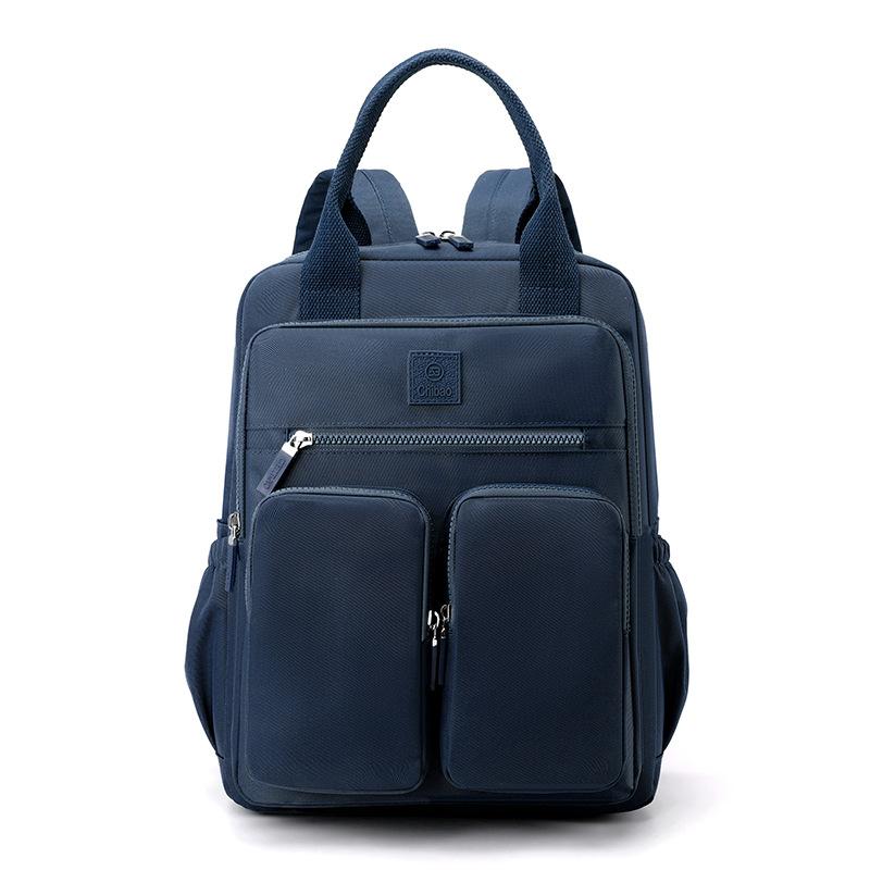 Новый качественный женский рюкзак, износостойкий, износостойкий, портативный, наплечный, нейлоновый, дорожный рюкзак темно-синий